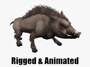 Animated boar 3D 모델