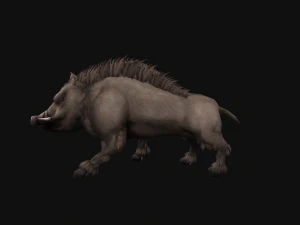 Animated boar 3D Model