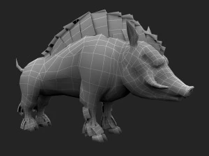 Animated boar 3D Model