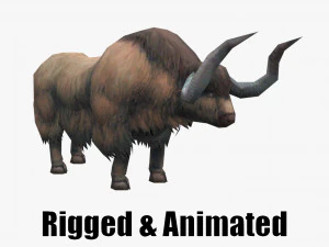 Animiertes Yak 3D Modell