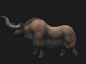 Animated yak 3D Model