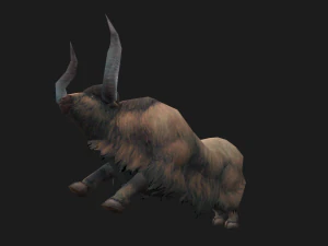 Animated yak 3D Model