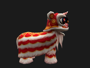 Animated Lion dance 3D Model