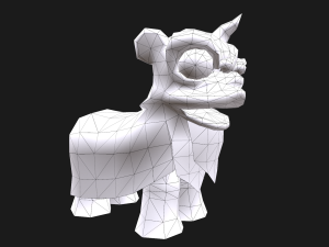 Animated Lion dance 3D Model