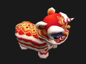 Animated Lion dance 3D Model
