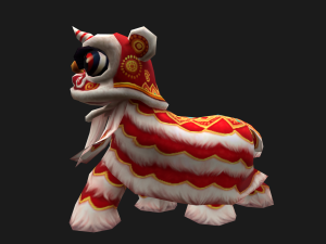 Animated Lion dance 3D Model