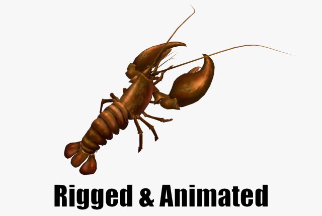 Animated crayfish 3D मॉडल .c4d .max .obj .3ds .fbx .stl .blend 