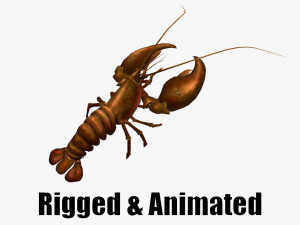 Animated crayfish 3D Model