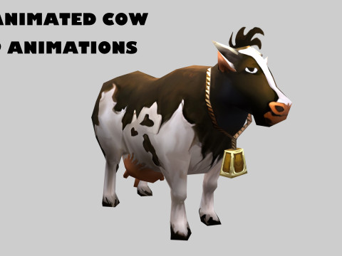 Animated cow 3D Модель