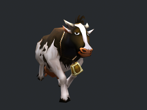 Animated cow 3D Model