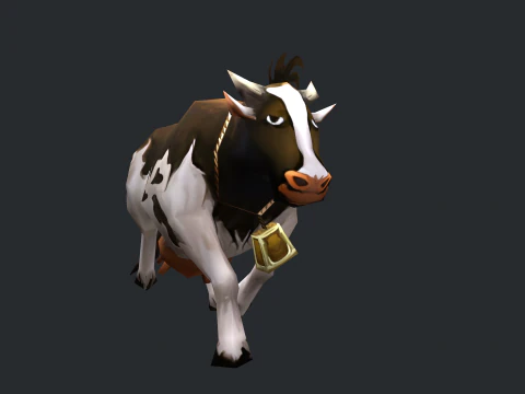 Анимированная корова 3D Модель