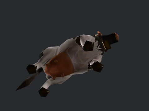 Анимированная корова 3D Модель