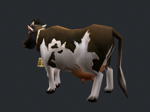 Animated cow 3D Model