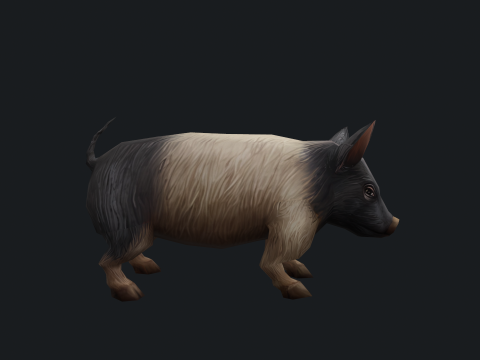 Animated pig 3D Модель