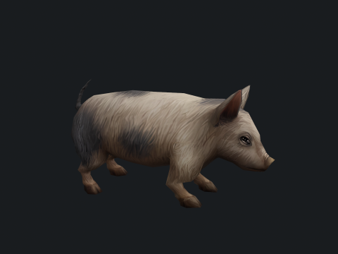 Animated pig 3D Модель