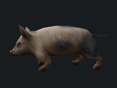 Animated pig 3D Модель