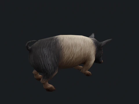 Animated pig 3D Model