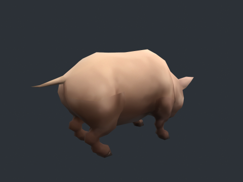 Animated pig swine 3D Model
