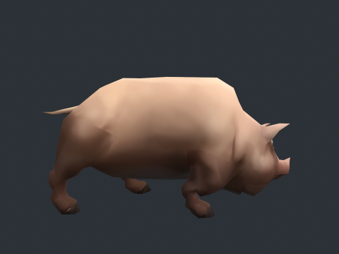 Animated pig swine 3D Model