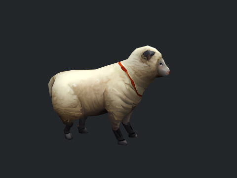 Animated sheep 3D Model