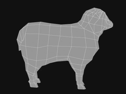 Animated sheep 3D Model