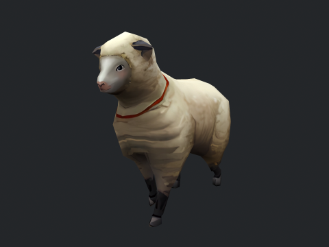 Animated sheep 3D Model