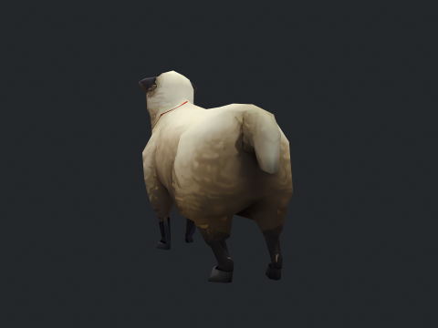 Animated sheep 3D Model
