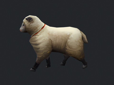 Animated sheep 3D Model
