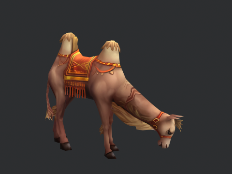 Low-poly animated camel Modelo 3D