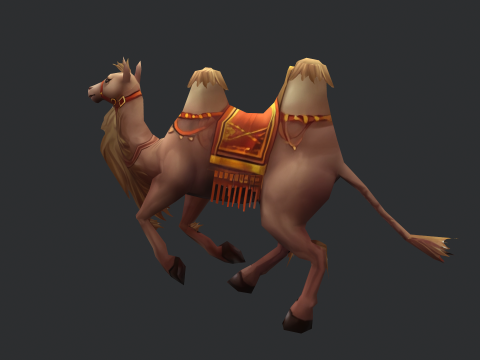 Low-poly animated camel Modelo 3D