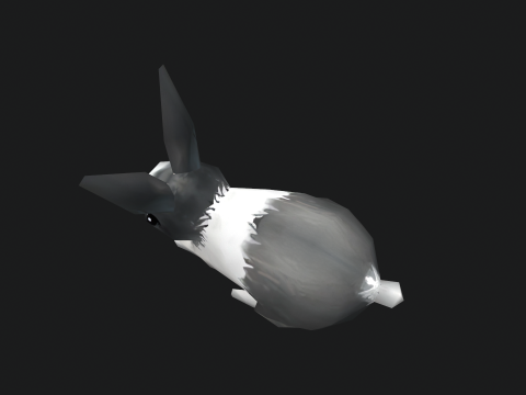 Animated low-poly rabbit 3D मॉडल