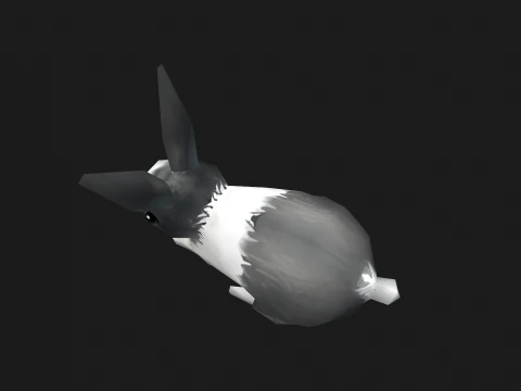 Animated low-poly rabbit 3D Model