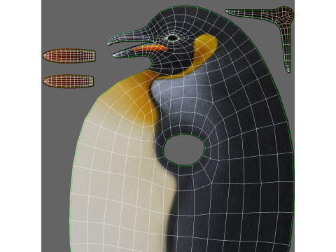 Animated penguin 3D Model