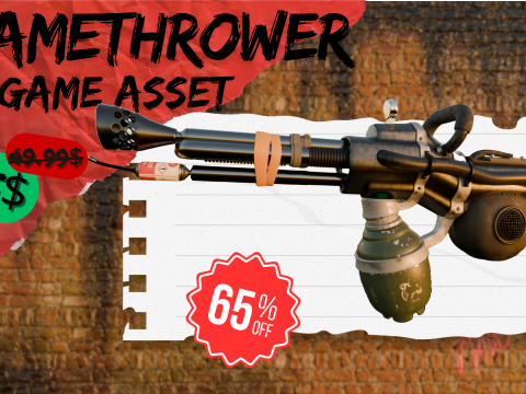 Flamethrower 3D Asset Model 3D