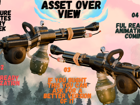 Flamethrower 3D Asset 3D 모델