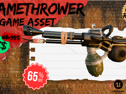 Flamethrower 3D Asset 3D Model