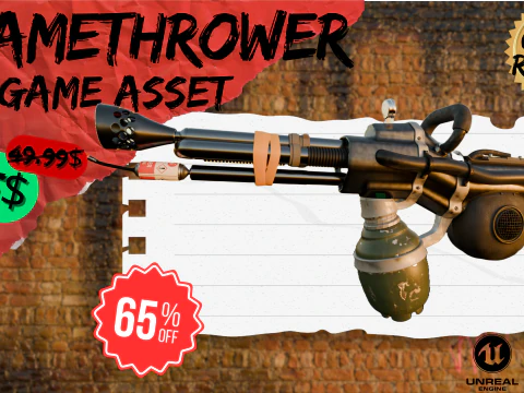화염방사기 3D 자산 3D 모델