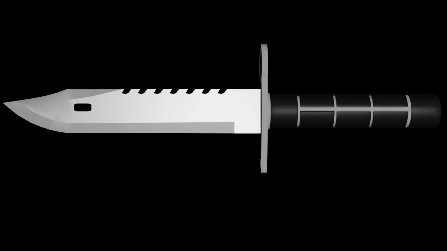 M9 knife white 3D Model .c4d .max .obj .3ds .fbx .stl .blend