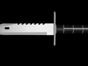 M9 knife white 3D Model