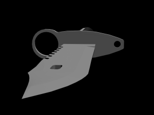 M9 knife white Modèle 3D