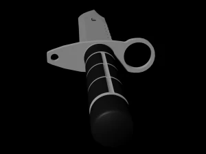 M9 knife white 3D Model