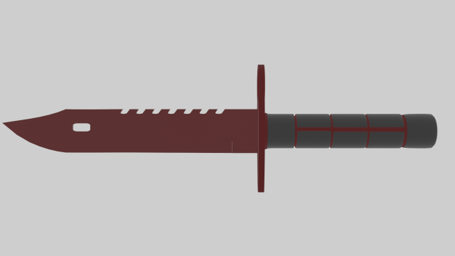 M9 knife red 3D Model .c4d .max .obj .3ds .fbx .stl .blend 