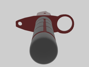 M9 knife red 3D Model