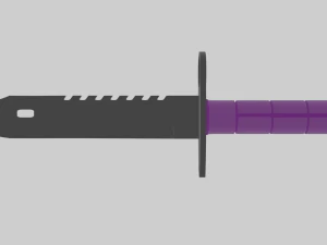 M9 knife purple 3D Model