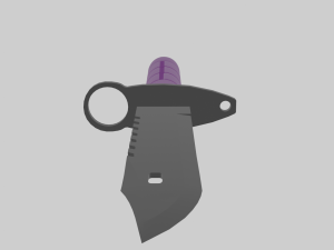 M9 knife purple Modelo 3D