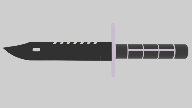 M9 knife pink 3D 모델 .c4d .max .obj .3ds .fbx .stl .blend 