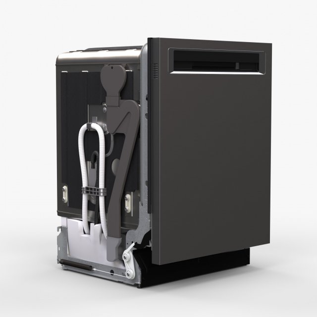 Dishwasher KitchenAid KDPE234GPS 3D Model .c4d .max .obj .3ds .fbx .stl .blend 