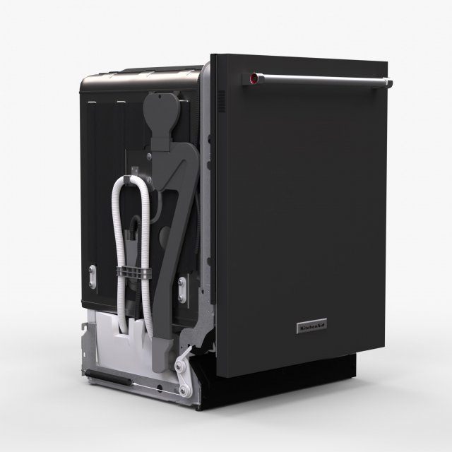 Dishwasher KitchenAid KDTM354EBS 3D Model .c4d .max .obj .3ds .fbx .stl .blend 