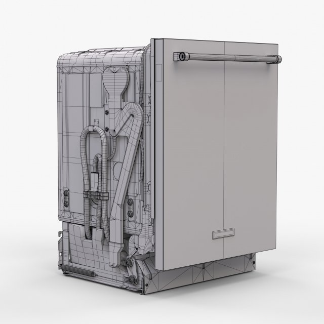 Dishwasher KitchenAid KDTM354EBS 3D Model in Household Appliances