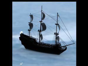 BLACK PEARL PIRATES OF THE CARIBBEAN Modelo de Impressão 3D
